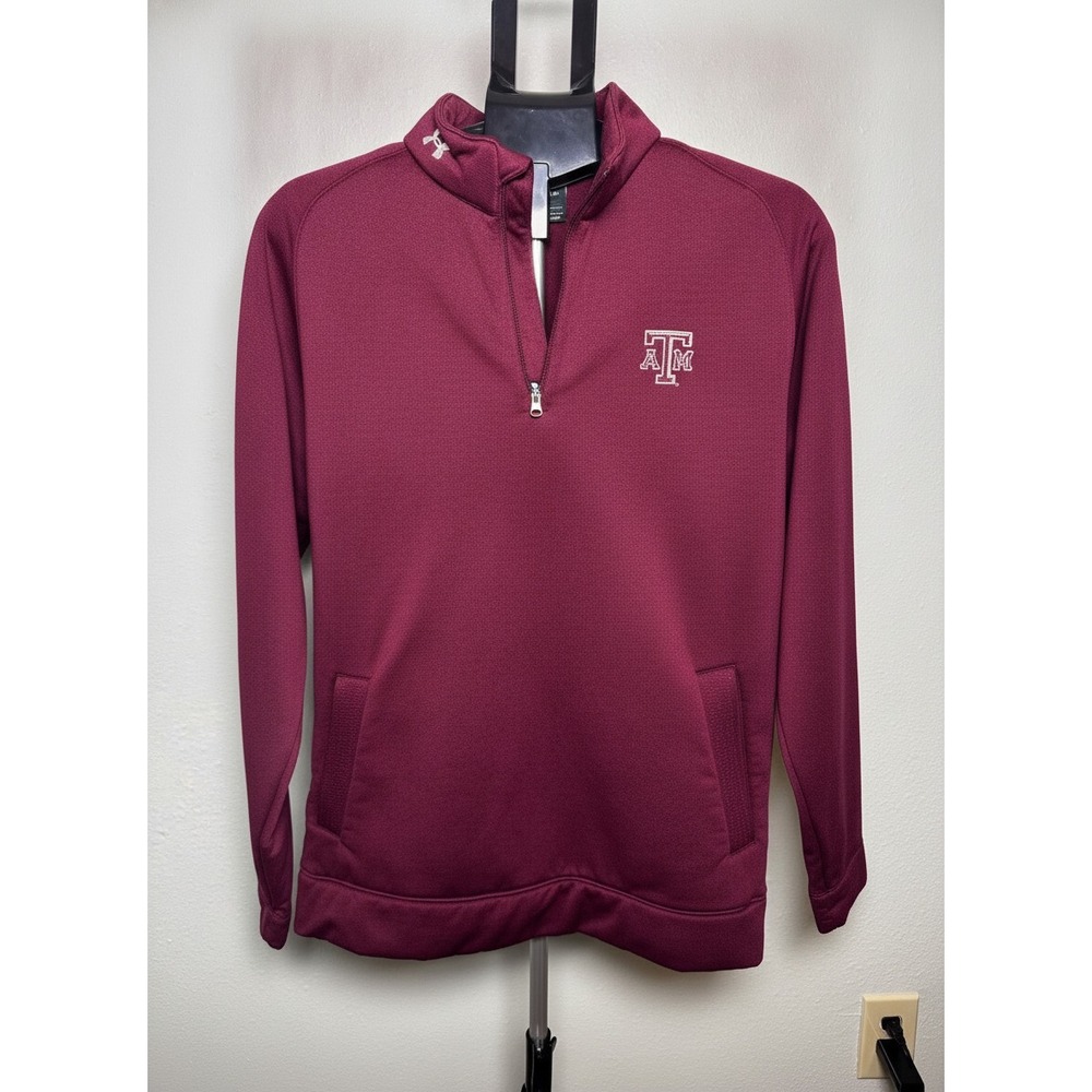 Under Armour Texas A&M Maroon 1/4 Zip Pullover Sweatshirt